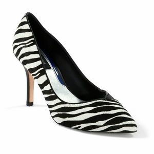 White House Black Market Black White Zebra Monarch Heels